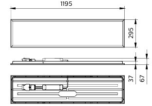 philips Modular luminaire coreline pan rc132v 36s/840 psd w30l120 oc