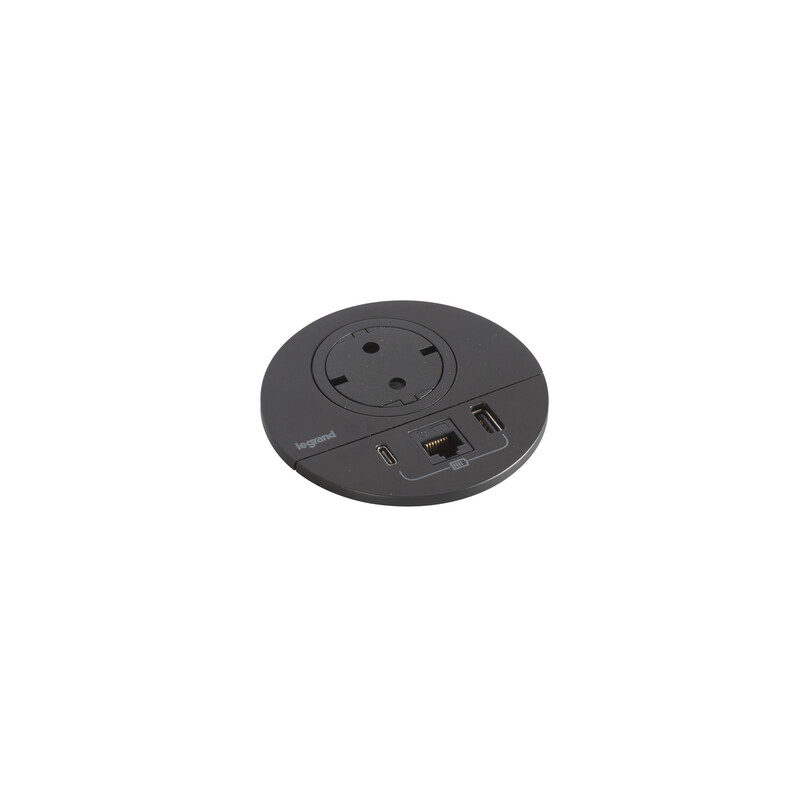 UTTAGSPANEL INCARA DISQ80 BLK SKT USB RJ45 CORD