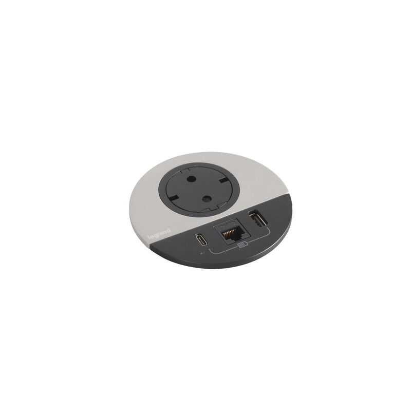 legrand Uttagspanel incara disq80 met 1 skt usb a+c rj45