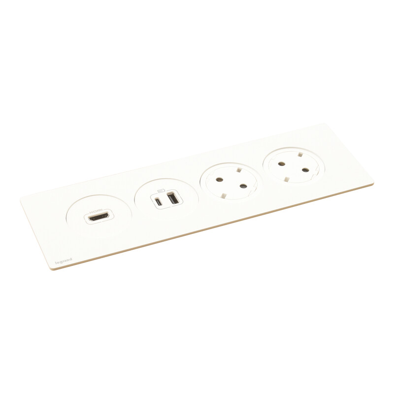 legrand Uttagspanel incara disq in 2sk hdmi usb wht cord
