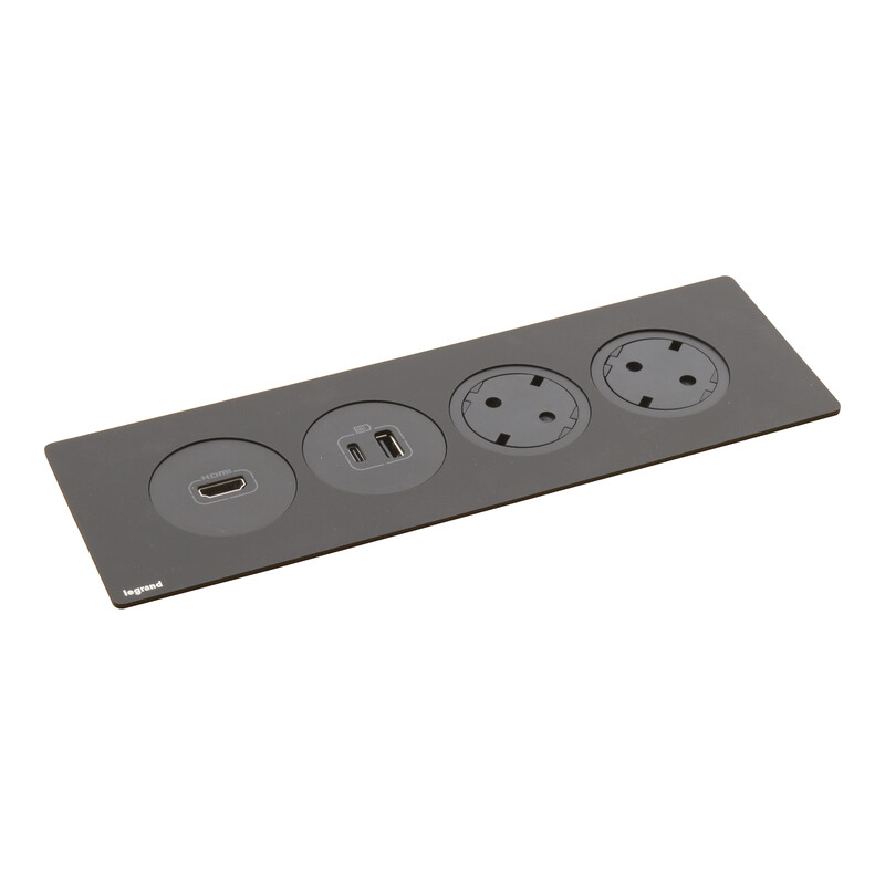 legrand Pistorasiapaneeli incara disqin 2s usb a+c 15w hdmi mus