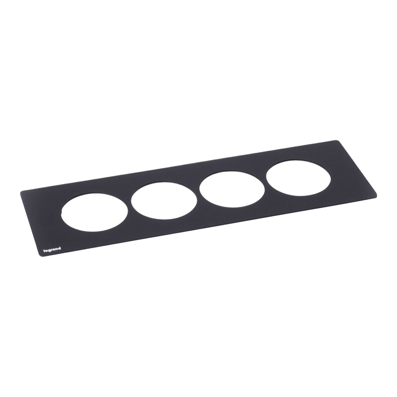 TÄCKBRICKA INCARA DISQ IN PLATE 4 GANGS BLACK