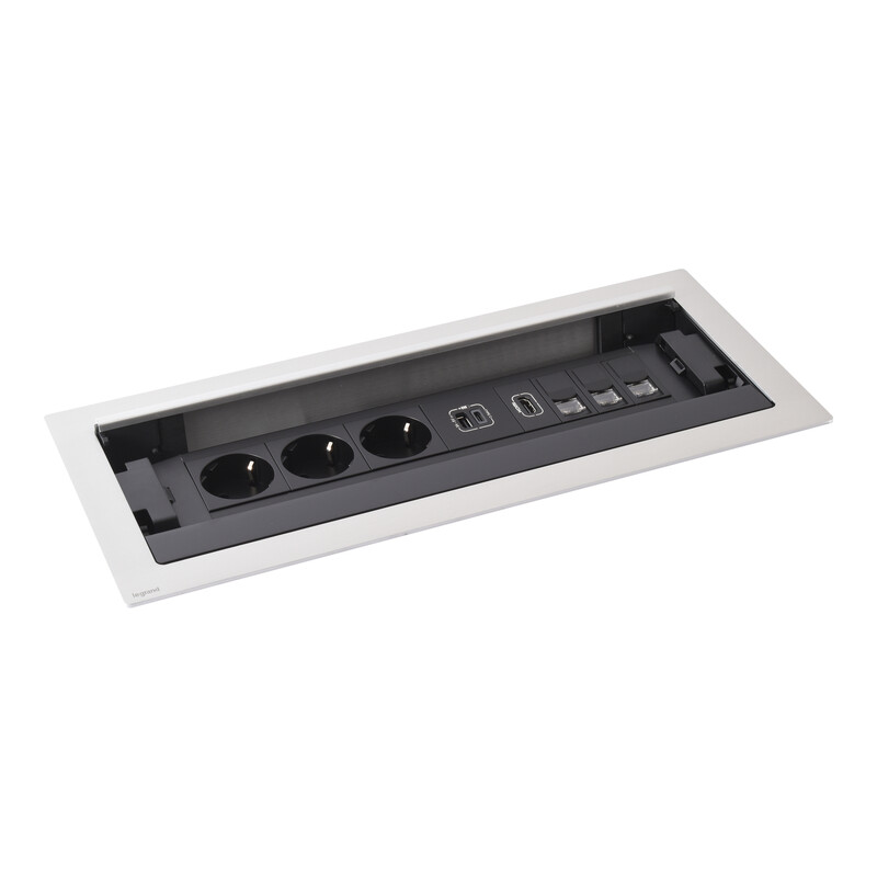 legrand Pistorasiapaneeli incara 12m 3s usb a+c 15w 3-rj45 hdmi
