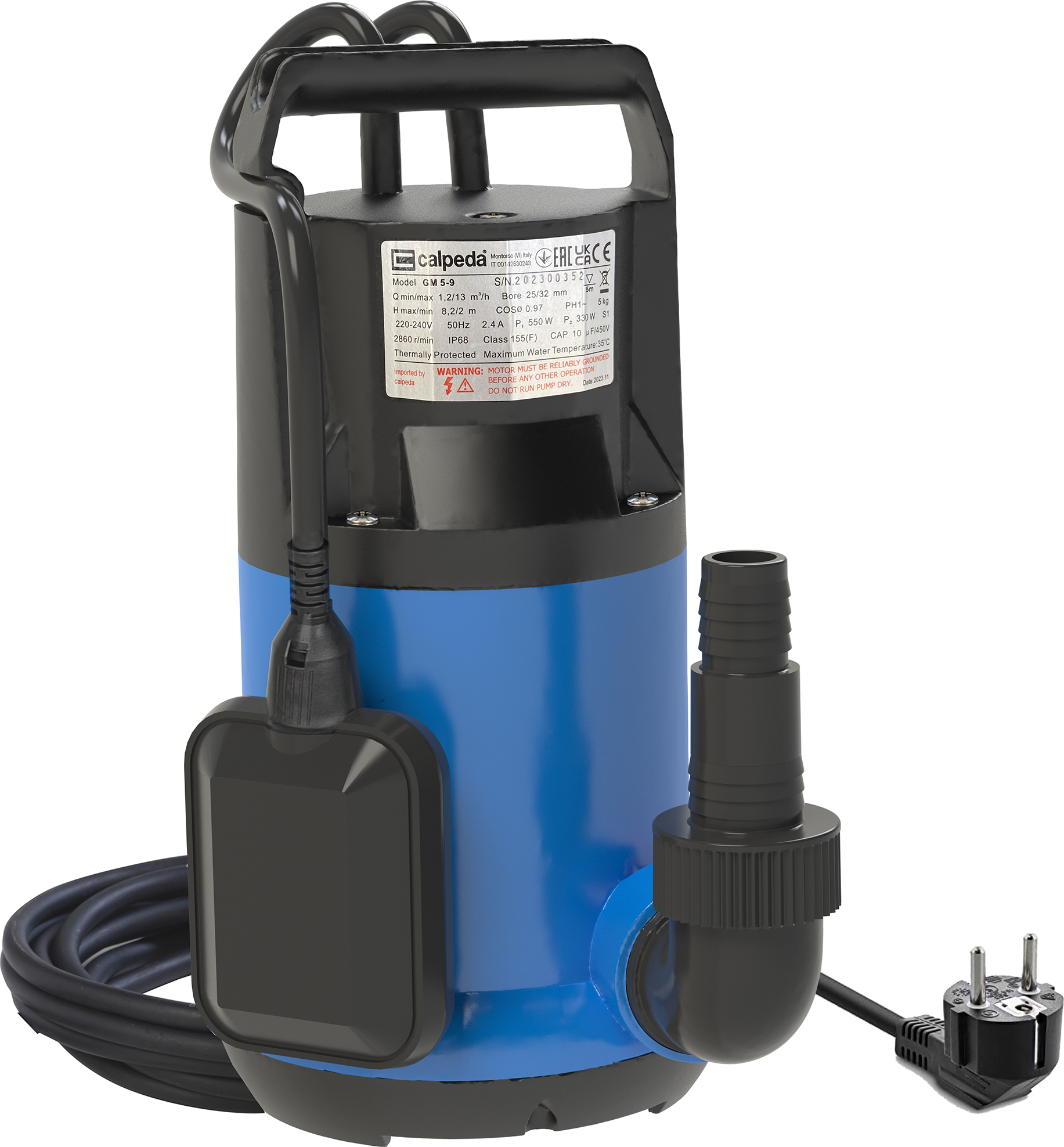 DRAINAGE PUMP CALPEDA GM5-9 1-V PK