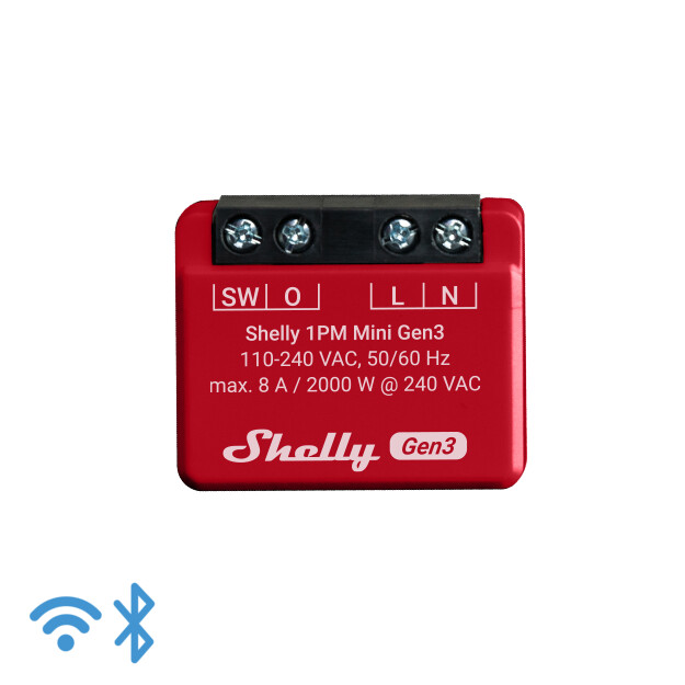 shelly Programmerbart relä shelly 1pm mini gen3