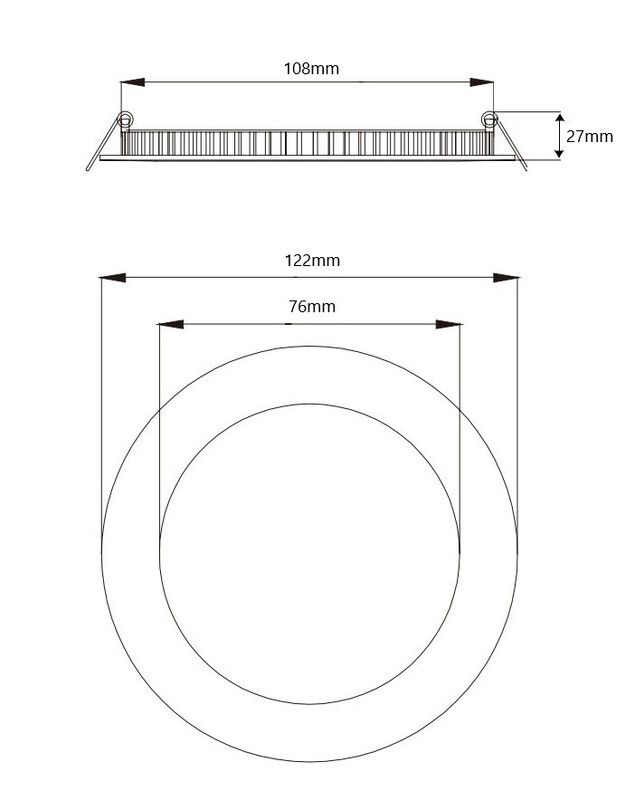 arten Downlight core dim ip44 521lm 8w 3cct 120 da bl
