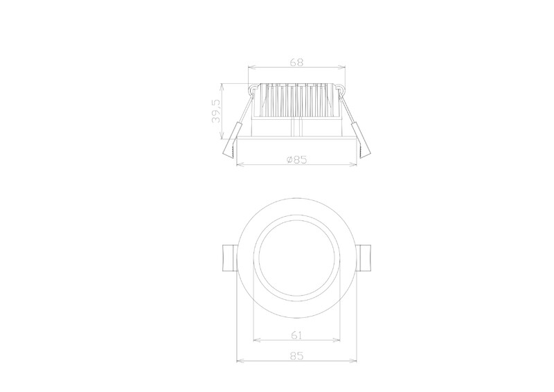 arten Alasvalo nova ip44 560lm 7w 3/3.5/4k 85 da m