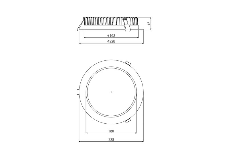 arten Downlight nova ip44 2410lm 25w 3cct 228 da w