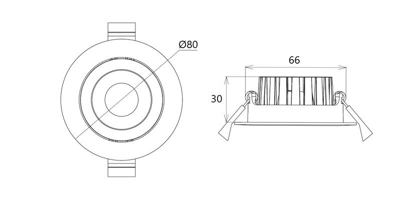 arten Downlight fokus ip65 770lm 8w 3k dali suun bs
