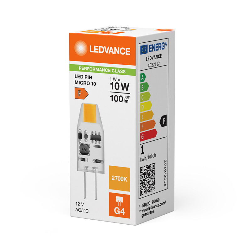 ledvance Led-lamp parathom special pin micro 1w/827 100lm g4 cl