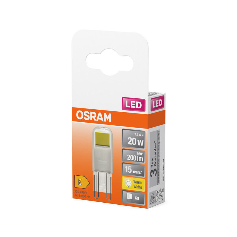 osram Led-lamp parathom special pin 1,8w/827 200lm g9 gl