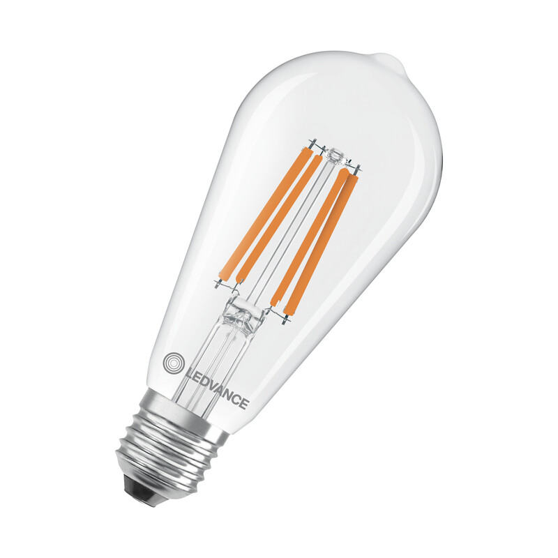 ledvance Sisustuslamppu super-efficient st64 3,8w/827 806lm e27 cl ela