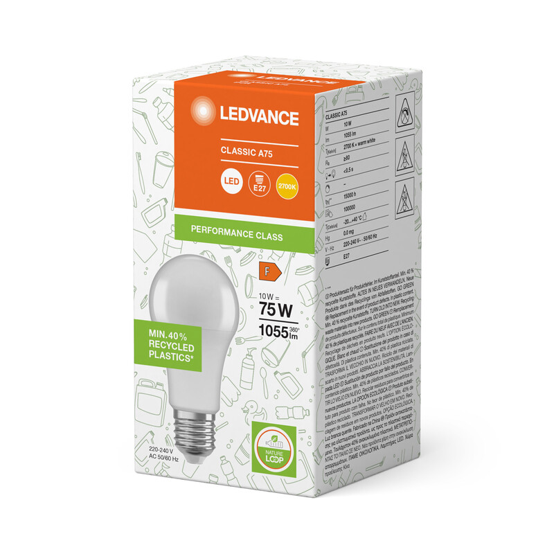 ledvance Led-lampa performance cla 10w/827 1055lm e27 op pcr