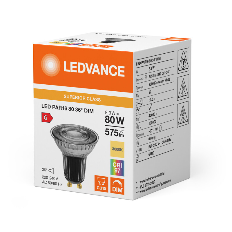 ledvance Kohdelamppu superior spot par16 8,3w/930 575lm dim gu10