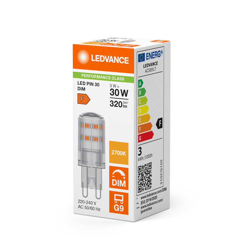 ledvance Led-lamp parathom special pin 3w/827 320lm g9 dim cl
