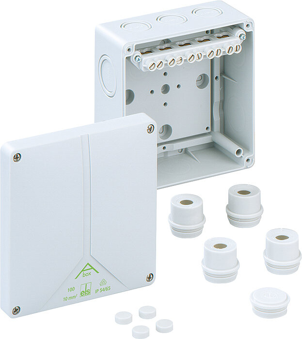 spelsberg Fördelningsdosa ip54/65 a-box 100 10 mm2 klämma grå