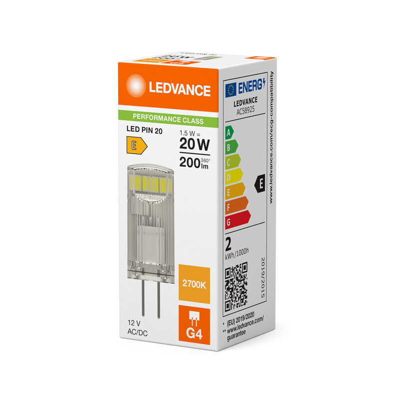ledvance Led-lamp parathom special pin 1,5w/827 200lm g4 cl