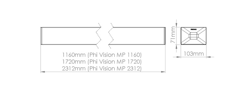 greenled Surf mnt/sus lumin phi vis ip20 31w 1160 840 on/off wh