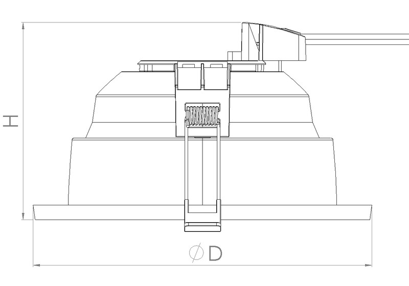 greenled Downlight delta r20 ip20 10w 150mm 840 dali wh