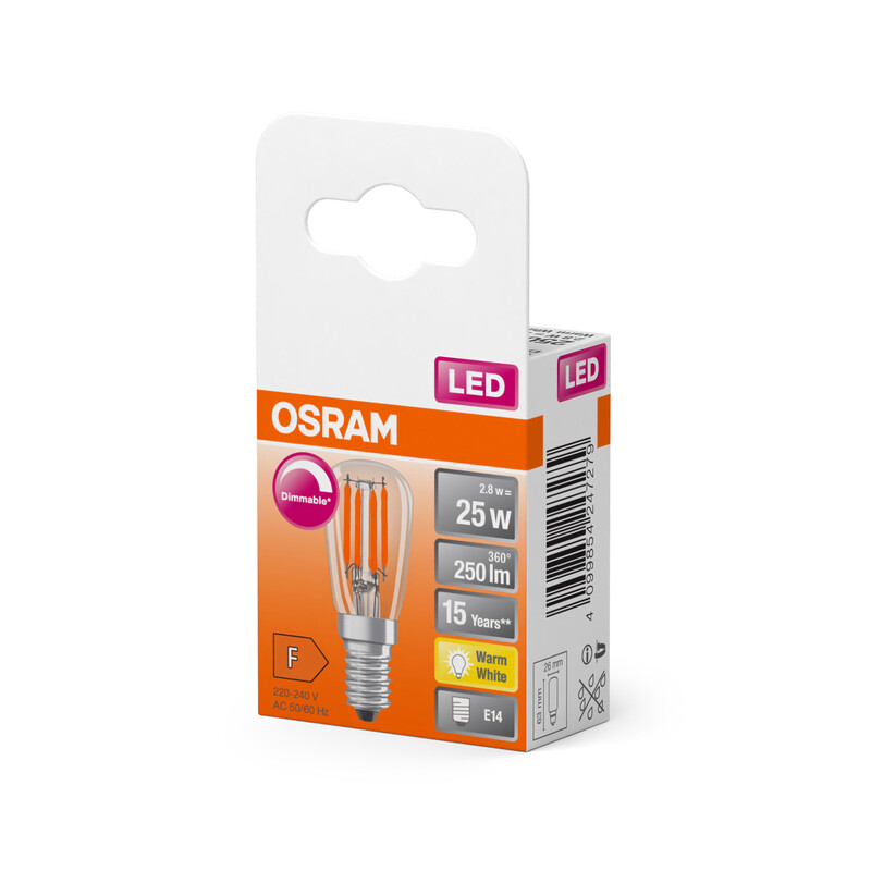 osram Appl. lamp performance special t26 2,8w/827 250lm e14 dim cl