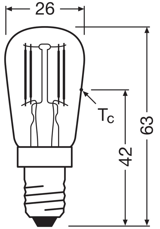 osram Appl. lamp performance special t26 2,8w/827 250lm e14 dim cl