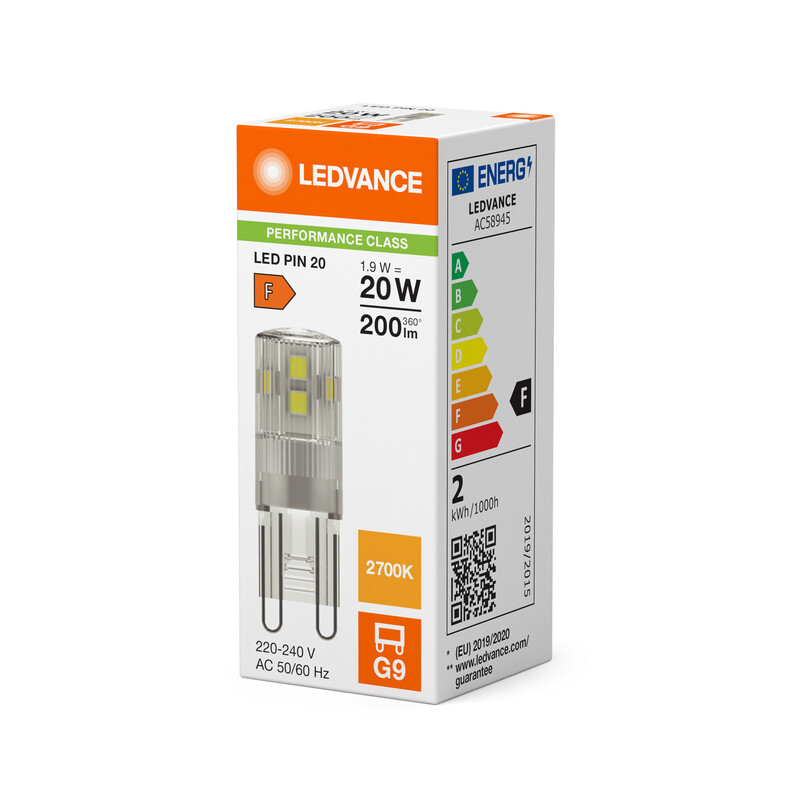 ledvance Pie. lamp. performance special pin 1,9w/827 180lm g9 cl