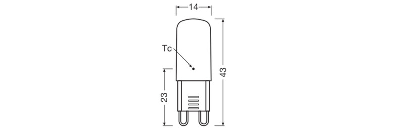 ledvance Led-lamp parathom special pin 2,6w/827 320lm g9 cl