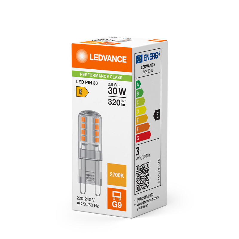 ledvance Pie. lamp. performance special pin 2,6w/827 320lm g9 cl