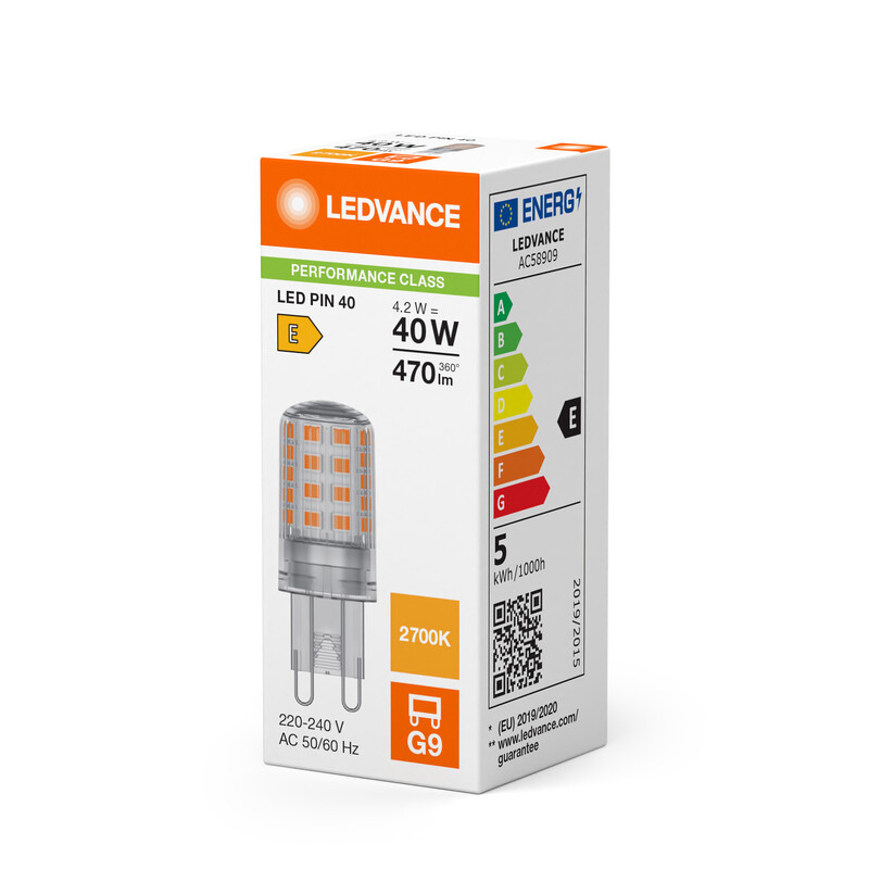 ledvance Led-lamp parathom special pin 4,2w/827 470lm g9 cl