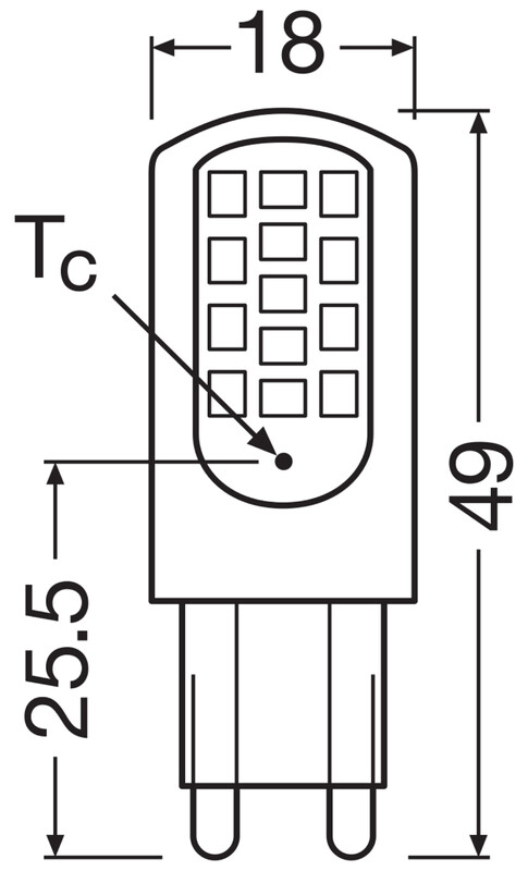 ledvance Led-lamp parathom special pin 4,2w/827 470lm g9 cl