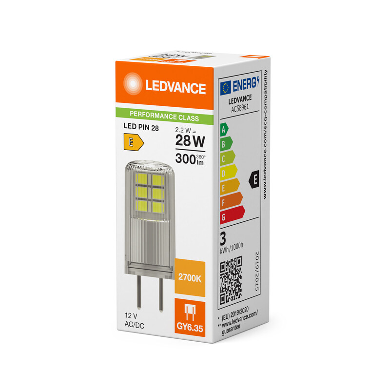 ledvance Pie. lamp. performance special pin 2,2w/827 300lm gy6.35 cl