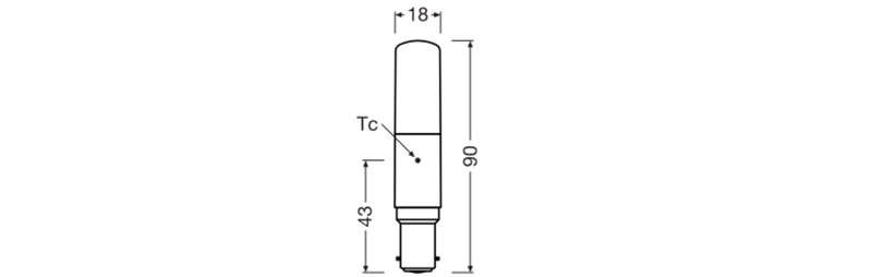 ledvance Vakiolamp. performance special t slim 8w/827 1055 b15d dim cl