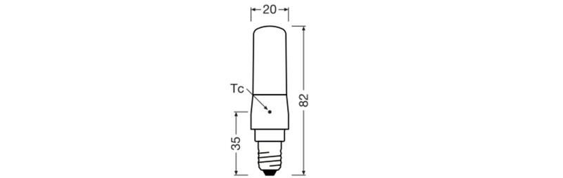 ledvance Led-lamp parathom special t slim 7w/827 806lm e14 dim cl