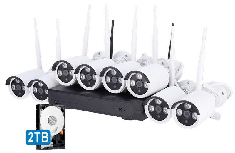 VIDEO SURVEILLANCE SYSTEM WIFI NVR-SET 8 IP-CAM 10-CHANN