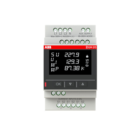 abb smart buildings Monimittari abb d1m 3v 400v 5a lk0,5 din modbusrtu