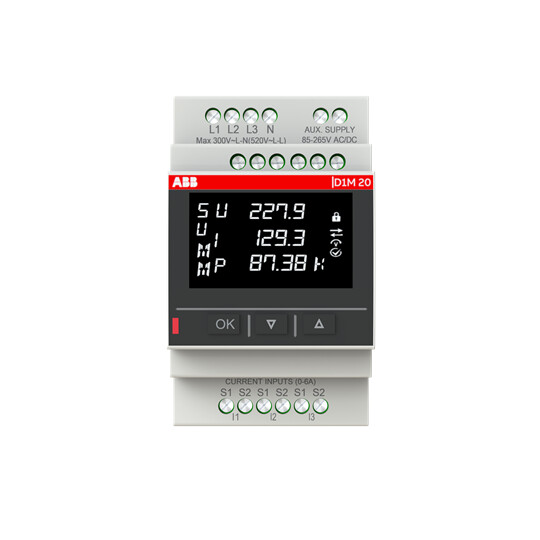 abb smart buildings Multi-mätare abb d1m 3f 400v5a kl0,5 din modbus tcp