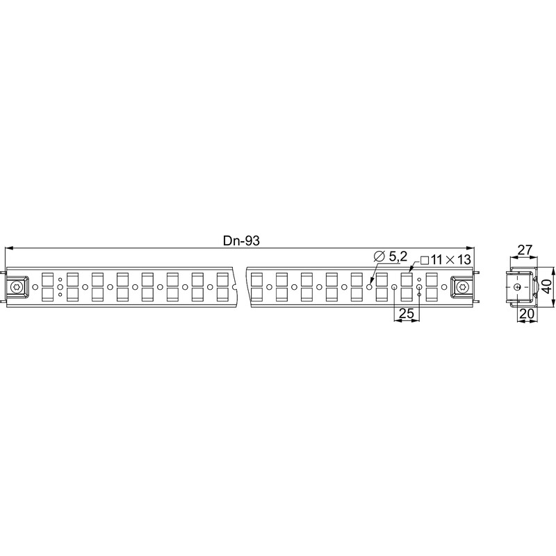 schneider electric Sokkeli schneider nsysucr4060 as.kis. 2kpl 600mm