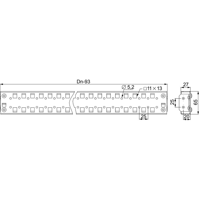 schneider electric Sokkeli schneider nsysucr6560 as.kis. 2kpl 600mm