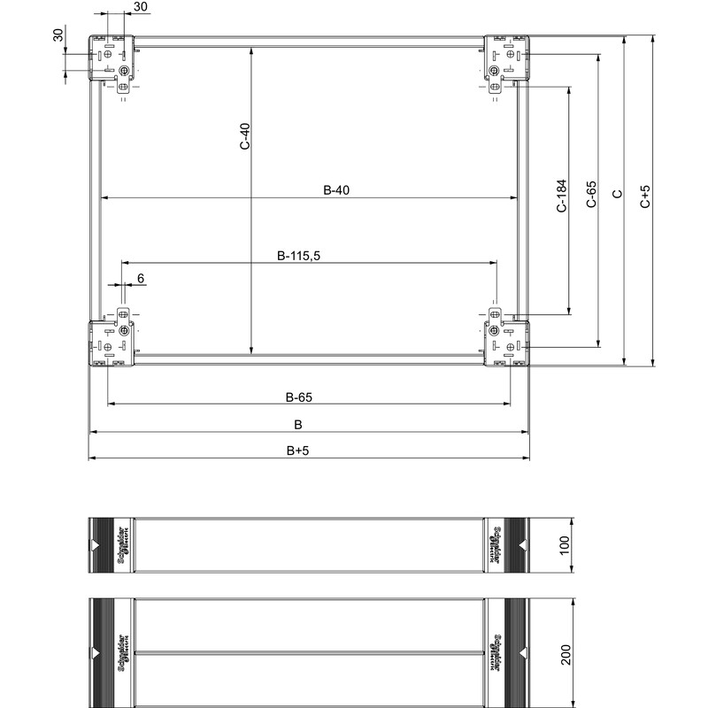 schneider electric Sokkeli schneider nsyspf3200 etusokkel 200x300