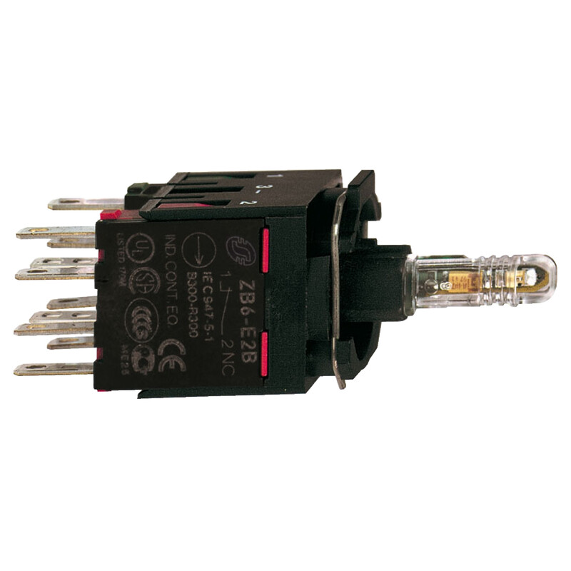 schneider electric Lamptryckknappsbas med gul led