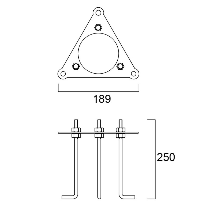 sylvania Mechan. acc. start bollard startbollard root mounting kit