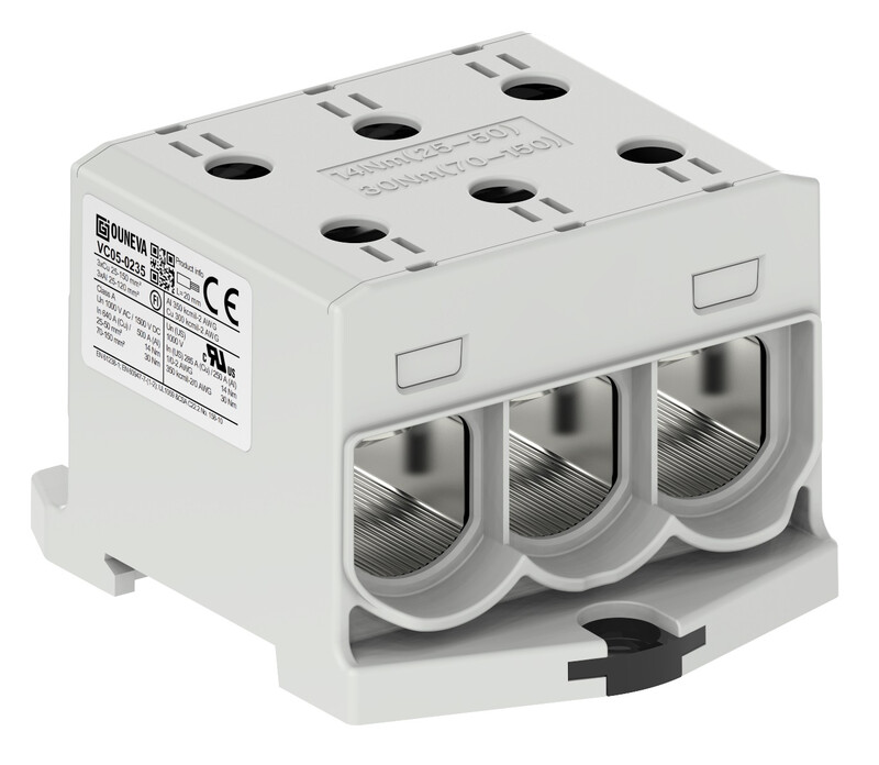 HARGNEMISKLEMM 3 x AL/CU 25-150 HALL