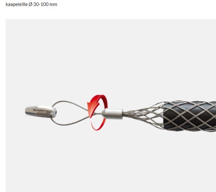 castor Cable pulling grip with loop 50-60mm