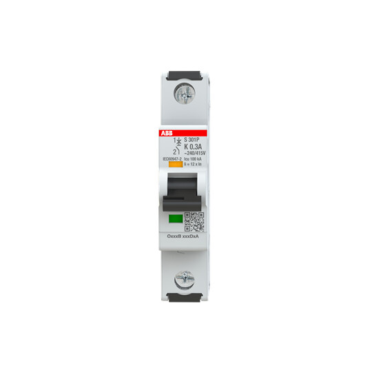 abb smart buildings Circuit breaker s300p 1-pole k-char. 0.3a