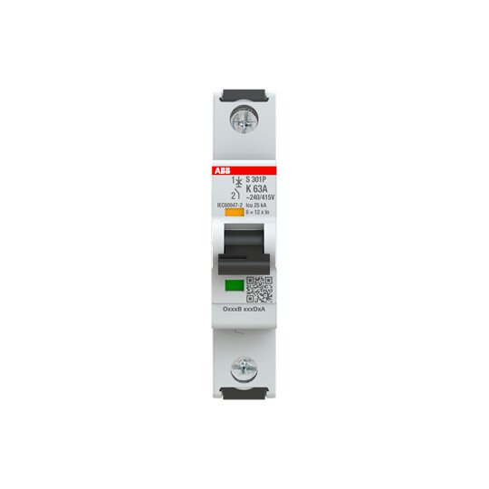 abb smart buildings Circuit breaker s300p 1-pole k-char. 63a