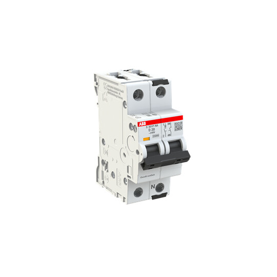 abb smart buildings Circuit breaker s300p 2-pole 1+n d-char. 20a
