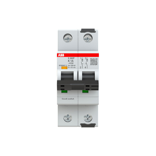 abb smart buildings Circuit breaker s300p 2-pole k-char. 1a