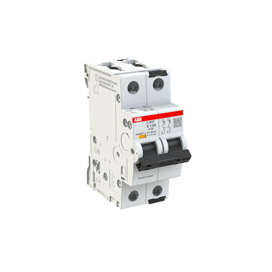 abb smart buildings Circuit breaker s300p 2-pole k-char. 1.6a