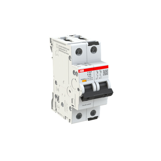 abb smart buildings Circuit breaker s300p 2-pole k-char. 6a