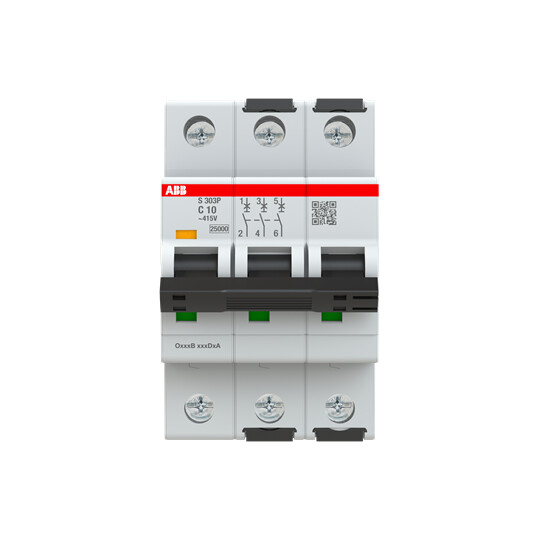 abb smart buildings Circuit breaker s300p 3-pole c-char. 10a